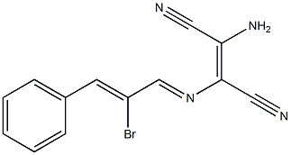 2-amino-3-[(2-bromo-3-phenylprop-2-enylidene)amino]but-2-enedinitrile 结构式