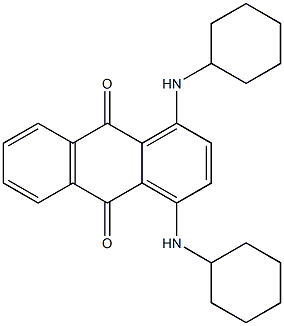 1,4-di(cyclohexylamino)-9,10-dihydroanthracene-9,10-dione 结构式