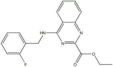 ethyl 4-[(2-fluorobenzyl)amino]-2-quinazolinecarboxylate 结构式