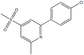 2-(4-chlorophenyl)-6-methyl-4-(methylsulfonyl)pyridine 结构式