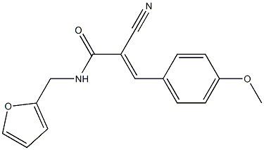 (E)-2-cyano-N-(2-furylmethyl)-3-(4-methoxyphenyl)-2-propenamide 结构式