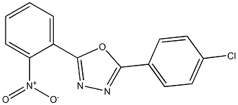 2-(4-chlorophenyl)-5-(2-nitrophenyl)-1,3,4-oxadiazole 结构式
