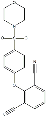 2-[4-(morpholinosulfonyl)phenoxy]isophthalonitrile 结构式