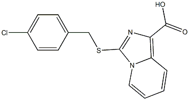 3-[(4-chlorobenzyl)thio]imidazo[1,5-a]pyridine-1-carboxylic acid 结构式