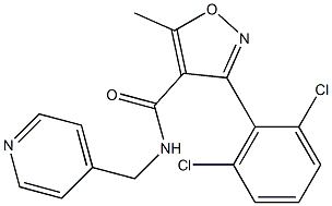 3-(2,6-dichlorophenyl)-5-methyl-N-(4-pyridinylmethyl)-4-isoxazolecarboxamide 结构式