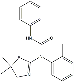 N-(5,5-dimethyl-4,5-dihydro-1,3-thiazol-2-yl)-N-(2-methylphenyl)-N'-phenylurea 结构式