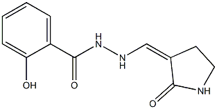 2-hydroxy-N'-[(2-oxo-3-pyrrolidinylidene)methyl]benzenecarbohydrazide 结构式