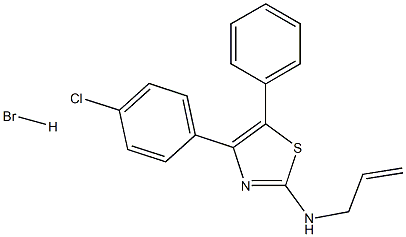 N2-allyl-4-(4-chlorophenyl)-5-phenyl-1,3-thiazol-2-amine hydrobromide 结构式