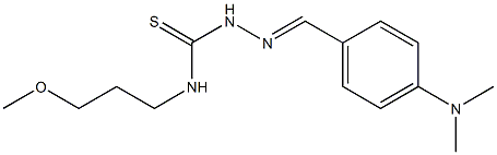 N1-(3-methoxypropyl)-2-[4-(dimethylamino)benzylidene]hydrazine-1-carbothioamide 结构式