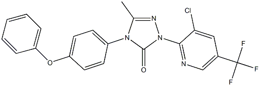 2-[3-chloro-5-(trifluoromethyl)-2-pyridinyl]-5-methyl-4-(4-phenoxyphenyl)-2,4-dihydro-3H-1,2,4-triazol-3-one 结构式