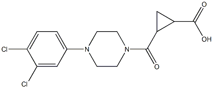 2-{[4-(3,4-dichlorophenyl)piperazino]carbonyl}cyclopropanecarboxylic acid 结构式