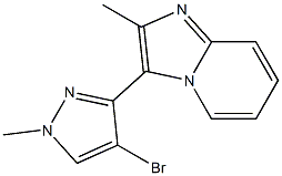 3-(4-bromo-1-methyl-1H-pyrazol-3-yl)-2-methylimidazo[1,2-a]pyridine 结构式