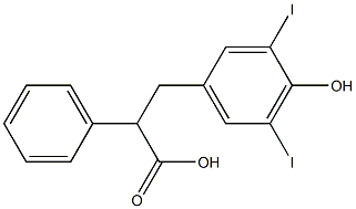 3-(4-hydroxy-3,5-diiodophenyl)-2-phenylpropanoic acid 结构式