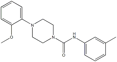 N1-(3-methylphenyl)-4-(2-methoxyphenyl)piperazine-1-carboxamide 结构式