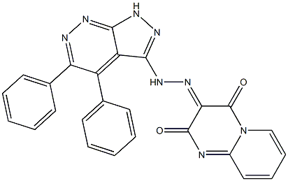 3-[2-(4,5-diphenyl-1H-pyrazolo[3,4-c]pyridazin-3-yl)hydrazono]-3,4-dihydro-2H-pyrido[1,2-a]pyrimidine-2,4-dione 结构式