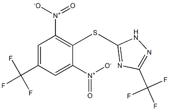 5-{[2,6-dinitro-4-(trifluoromethyl)phenyl]thio}-3-(trifluoromethyl)-1H-1,2,4-triazole 结构式