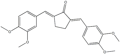 2,5-di(3,4-dimethoxybenzylidene)cyclopentan-1-one 结构式