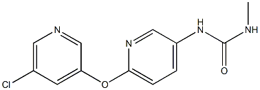 N-{6-[(5-chloro-3-pyridyl)oxy]-3-pyridyl}-N'-methylurea 结构式