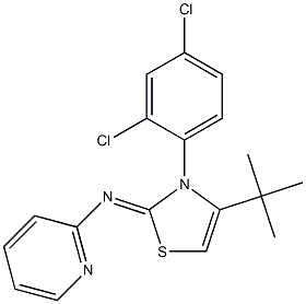 N2-[4-(tert-butyl)-3-(2,4-dichlorophenyl)-2,3-dihydro-1,3-thiazol-2-yliden]pyridin-2-amine 结构式