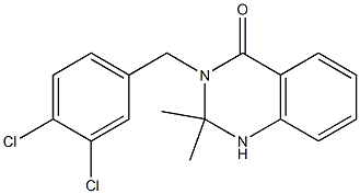 3-(3,4-dichlorobenzyl)-2,2-dimethyl-2,3-dihydro-4(1H)-quinazolinone 结构式