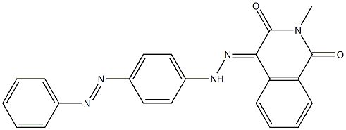 2-methyl-1,3,4(2H)-isoquinolinetrione 4-(N-{4-[(E)-2-phenyldiazenyl]phenyl}hydrazone) 结构式