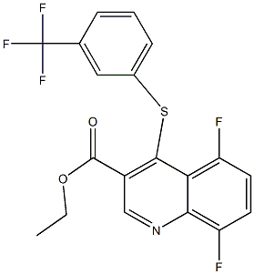 ethyl 5,8-difluoro-4-{[3-(trifluoromethyl)phenyl]thio}quinoline-3-carboxylate 结构式