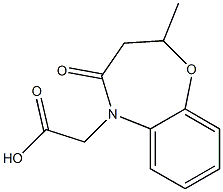 2-(2-methyl-4-oxo-2,3,4,5-tetrahydro-1,5-benzoxazepin-5-yl)acetic acid 结构式
