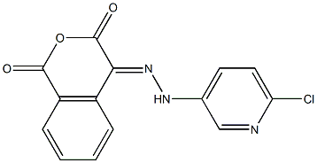1H-isochromene-1,3,4-trione 4-[N-(6-chloro-3-pyridinyl)hydrazone] 结构式