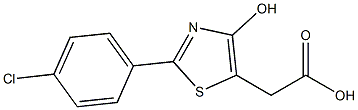 2-[2-(4-chlorophenyl)-4-hydroxy-1,3-thiazol-5-yl]acetic acid 结构式