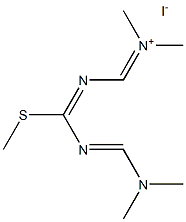 N-({[{[(dimethylamino)methylene]amino}(methylsulfanyl)methylene]amino}methylene)-N-methylmethanaminium iodide 结构式