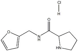 N-(2-furylmethyl)pyrrolidine-2-carboxamide hydrochloride 结构式