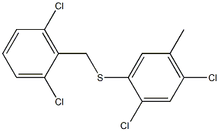 1,5-dichloro-2-[(2,6-dichlorobenzyl)thio]-4-methylbenzene 结构式