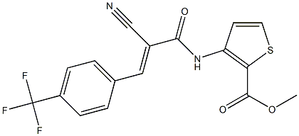 methyl 3-({2-cyano-3-[4-(trifluoromethyl)phenyl]acryloyl}amino)thiophene-2- carboxylate 结构式