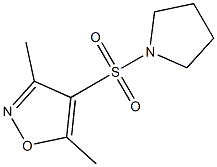 3,5-dimethyl-4-(tetrahydro-1H-pyrrol-1-ylsulfonyl)isoxazole 结构式