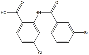2-[(3-bromobenzoyl)amino]-4-chlorobenzenecarboxylic acid 结构式