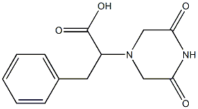 2-(3,5-dioxopiperazino)-3-phenylpropanoic acid 结构式
