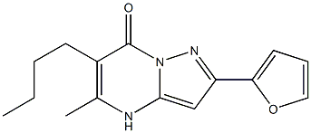 6-butyl-2-(2-furyl)-5-methyl-4,7-dihydropyrazolo[1,5-a]pyrimidin-7-one 结构式