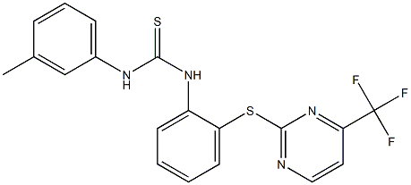 N-(3-methylphenyl)-N'-(2-{[4-(trifluoromethyl)pyrimidin-2-yl]thio}phenyl)thiourea 结构式