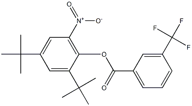 2,4-di(tert-butyl)-6-nitrophenyl 3-(trifluoromethyl)benzoate 结构式