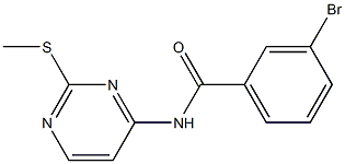 3-bromo-N-[2-(methylsulfanyl)-4-pyrimidinyl]benzenecarboxamide 结构式