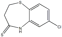 7-chloro-2,3-dihydro-1,5-benzothiazepine-4(5H)-thione 结构式