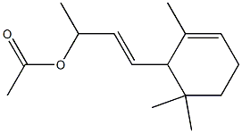 1-methyl-3-(2,6,6-trimethylcyclohex-2-enyl)allyl acetate 结构式