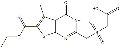 ({[6-(ethoxycarbonyl)-5-methyl-4-oxo-3,4-dihydrothieno[2,3-d]pyrimidin-2-yl]methyl}sulfonyl)acetic acid 结构式