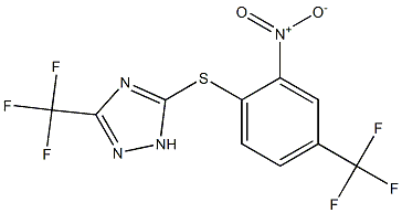 5-{[2-nitro-4-(trifluoromethyl)phenyl]thio}-3-(trifluoromethyl)-1H-1,2,4-triazole 结构式