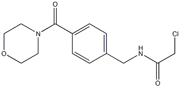 2-chloro-N-[4-(morpholin-4-ylcarbonyl)benzyl]acetamide 结构式