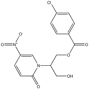 3-hydroxy-2-[5-nitro-2-oxo-1(2H)-pyridinyl]propyl 4-chlorobenzenecarboxylate 结构式