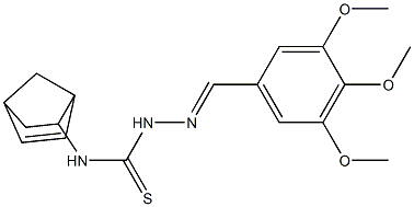 N1-bicyclo[2.2.1]hept-5-en-2-yl-2-(3,4,5-trimethoxybenzylidene)hydrazine-1-carbothioamide 结构式