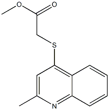 methyl 2-[(2-methyl-4-quinolyl)thio]acetate 结构式