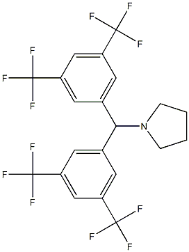 1-{di[3,5-di(trifluoromethyl)phenyl]methyl}pyrrolidine 结构式