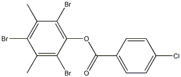 2,4,6-tribromo-3,5-dimethylphenyl 4-chlorobenzenecarboxylate 结构式